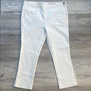 Pilcro by Anthropologie White Cropped Pants Sizes 31
